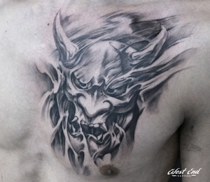 Тату в спб японский самурай в West End Tattoo